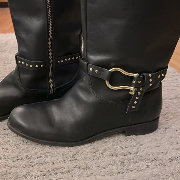 Sperry - Topsider Knee High Black Leather Boots - Size 8.5 - Picture 2 of 7